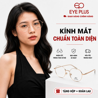 Gọng Kính Cận Oval Eye Plus 70680 Thép Không Gỉ Siêu Mảnh Nhẹ Kính Mắt Nam Nữ Thời Trang Unisex