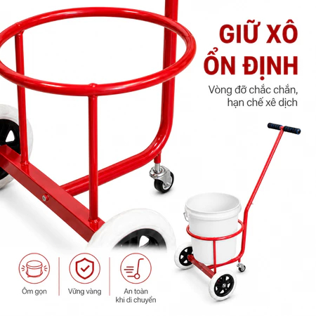 Xe kéo đựng nước thải gia đình kiểu kéo tay, xe đựng nước bẩn rác thải nhà bếp đa năng, phù hợp sử dụng ở nông thôn và n