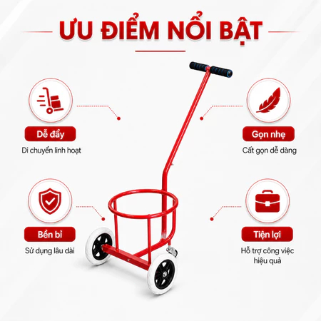 Xe kéo đựng nước thải gia đình kiểu kéo tay, xe đựng nước bẩn rác thải nhà bếp đa năng, phù hợp sử dụng ở nông thôn và n