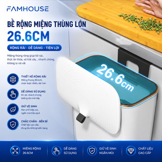 Thùng rác treo tủ bếp dán tường đa năng có nắp, thùng rác nhà bếp treo cánh tủ tiện lợi, thùng rác nhà vệ sinh dán tường