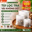 Túi lọc trà, cafe, thảo dược chất Vải-CÔNG NGHỆ MỚI, CÓ DÂY RÚT Combo 100 túi