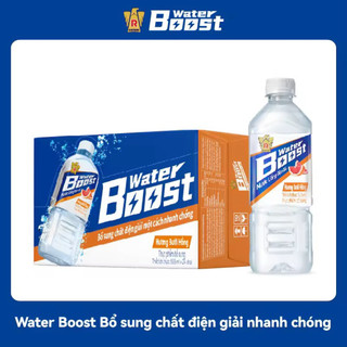 Nước uống điện giải Waterboost hương bưởi hồng(555ml/chai)