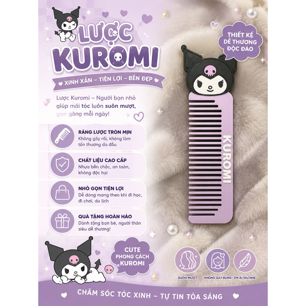 Lược Kuromi Mini Dễ Thương