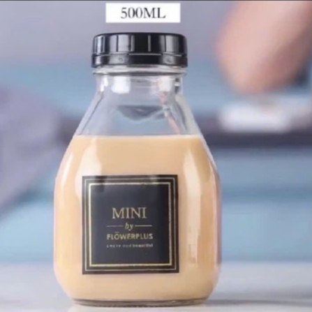 Combo 5 Chai Thuỷ Tinh Lùn Dung Tích 300ML, 500ML Đựng Nước Ép Sinh Tố