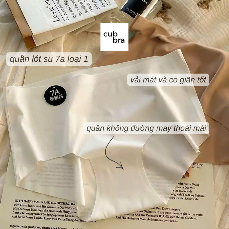 [HÀNG CHUẨN] Combo 10 quần lót đúc su nữ 7a CUBBRA không viền tàng hình kháng khuẩn co giãn mặc váy body cao cấp