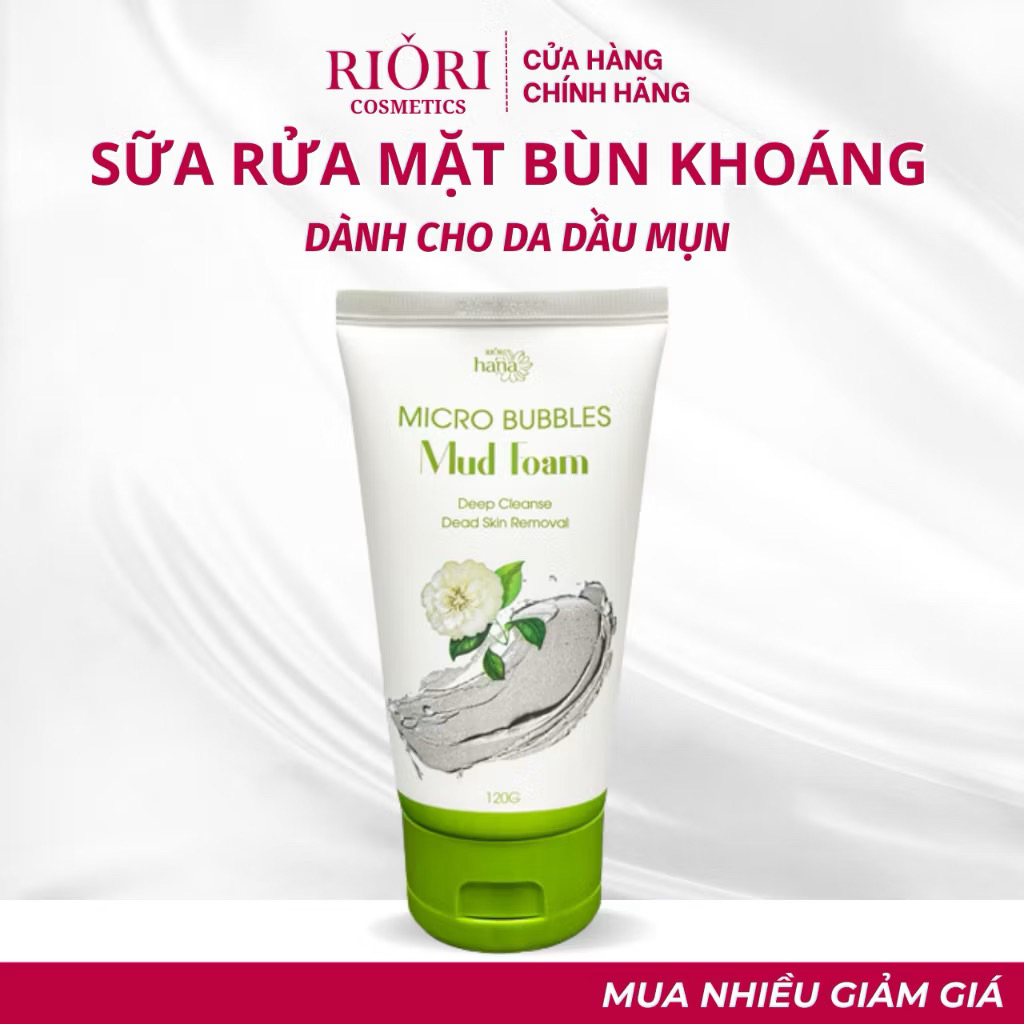 Sữa rửa mặt Hana Riori dành cho da mụn, da dầu và da khô nhạy cảm