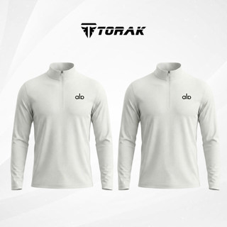 Áo Thun Dài Tay Cổ Zip ALA  Co Dãn 4 Chiều Cho 45-90kg Phù Hợp Tập Gym, Đạp Xe, Chạy Bộ