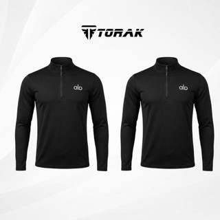 Áo Thun Dài Tay Cổ Zip ALA  Co Dãn 4 Chiều Cho 45-90kg Phù Hợp Tập Gym, Đạp Xe, Chạy Bộ