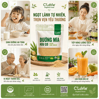 Đường Mía Hữu Cơ Kasib/ C'lavie Organic Cane Sugar vùng trồng tại Lào