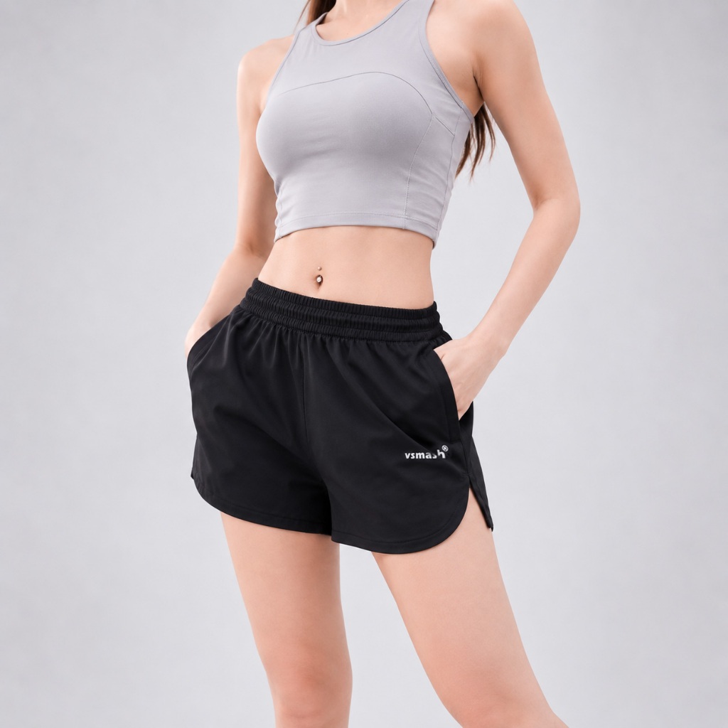 Quần Thể Thao Nữ Motion Shorts 4IN Có Túi 2 Lớp Vsmash Sportswear Short Thể Thao Chạy Bộ Co Giãn tập l