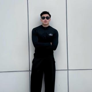 Áo Thun Dài Tay Cổ Zip ALA  Co Dãn 4 Chiều Cho 45-90kg Phù Hợp Tập Gym, Đạp Xe, Chạy Bộ