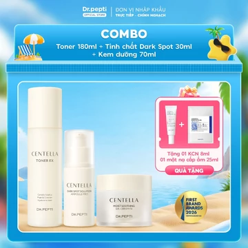 Combo Dưỡng Trắng Dr.Pepti Bảo Vệ Da Gồm Nước Hoa Hồng 180ml Và Kem Dưỡng 70ml & Tinh Chất Dark Spot 30ml