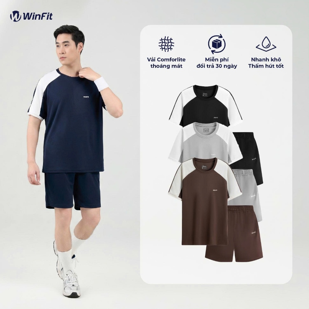 Bộ Quần Áo Thể Thao Nam WINFIT Urban Active vải ComfortLite cao cấp, mỏng nhẹ, thoáng khí, Form Regular năng động WBN001