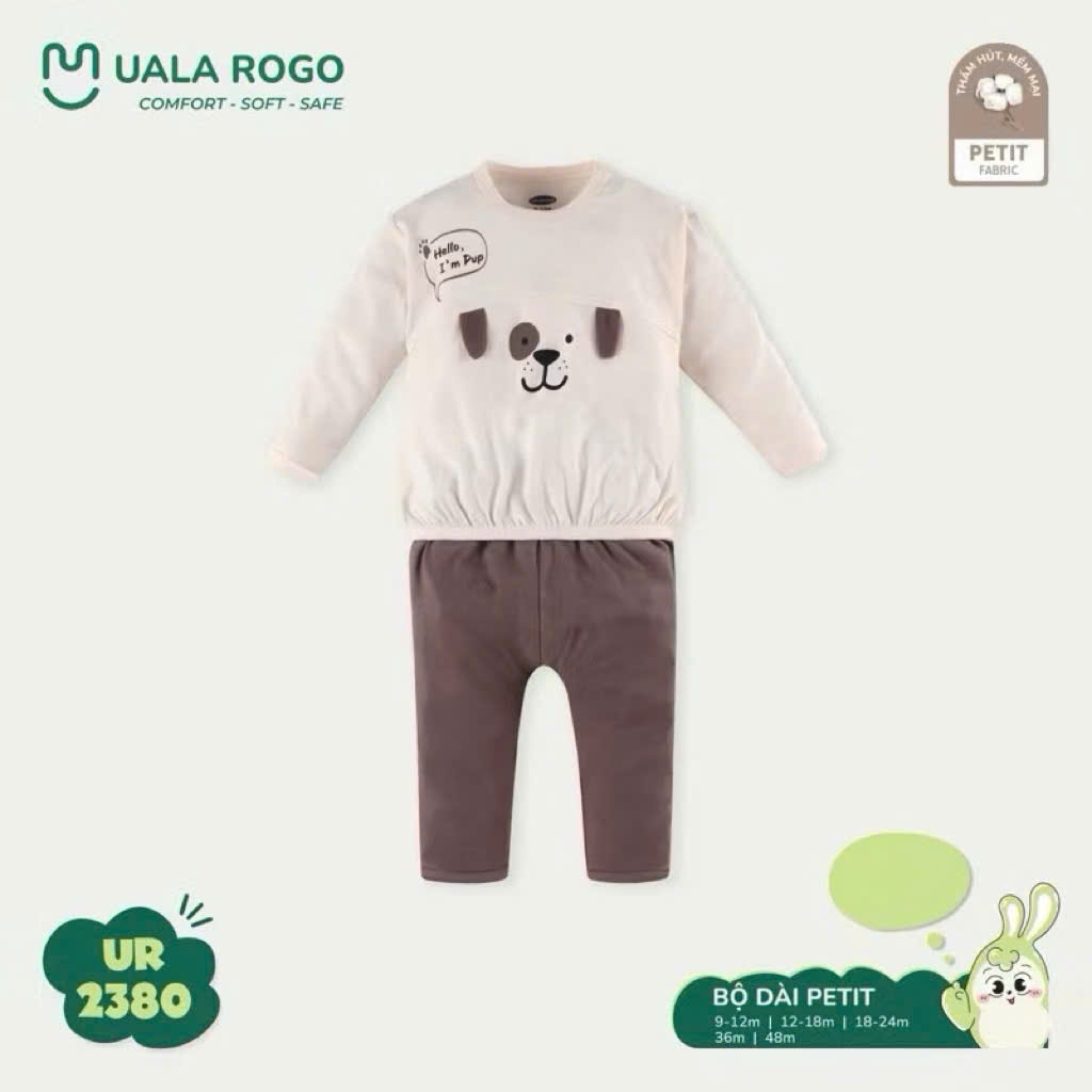 (8,5-20kg, 9-48M) Bộ Dài Tay Uala Rogo Bé Trai, Bé Gái UR2356 UR3708 UR3551 UR2379 UR2223 UR2380