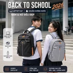 Balo đa năng chống thấm thời trang cao cấp tiện lợi đi du lịch đi học đi làm cực bền đẹp B26 — ảnh 1
