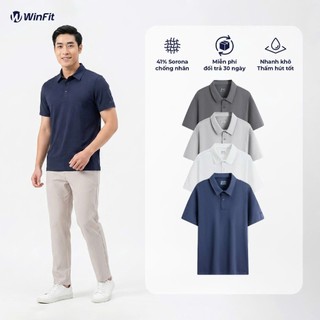 Áo Polo Nam Winfit Sorona 41% cao cấp, Form Regular dễ mặc, thoáng mát, thấm hút mồ hôi, chống nhăn WPL001