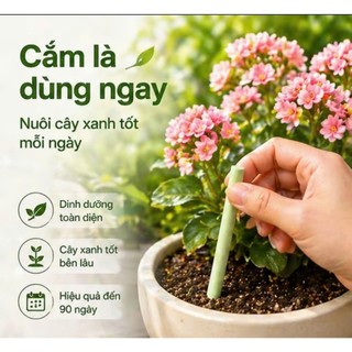 Thanh Dinh Dưỡng Tan Chậm StrongGrow (Hộp 18 Que) Giải Phóng Dinh Dưỡng Kích Rễ Ra Hoa Cho Cây Trồng