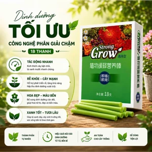 Thanh Dinh Dưỡng Tan Chậm StrongGrow (Hộp 18 Que) Giải Phóng Dinh Dưỡng Kích Rễ Ra Hoa Cho Cây Trồng