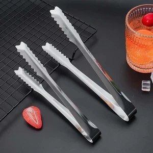 Kẹp gắp thức ăn mini 15cm, được làm từ chất liệu INOX bền chắc và thẩm mỹ.