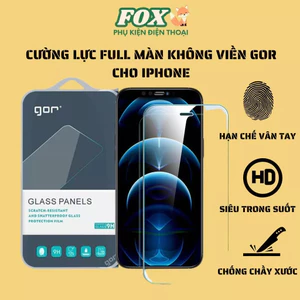 Kính cường lực GOR không viền trong suốt siêu mỏng cho IPhone 11 12 13 14 15 17Promax pro plus