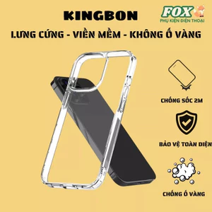 Ốp lưng KiNGBON trong suốt Crystal chống ố vàng IPhone 17Promax 17Pro 17Air 17 12 13 14 15 16Promax