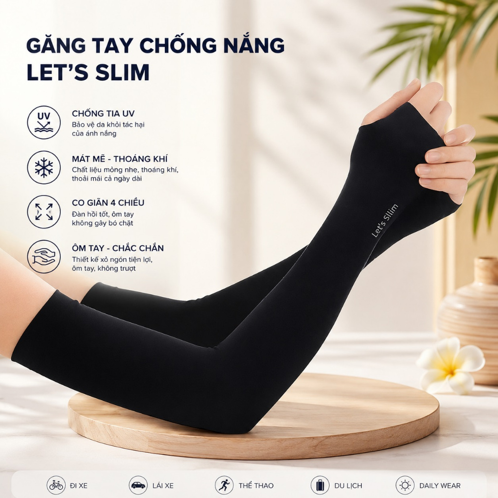 Đôi găng tay chống gió, giữ nhiệt, chống nắng SFIT SLIM co giãn 4 chiều khi chạy bộ, đi xe đạp và hoạt động ngoài trời