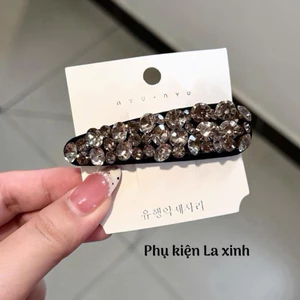 1 cái kẹp mái bấm tách dáng giọt nước full đá ghi