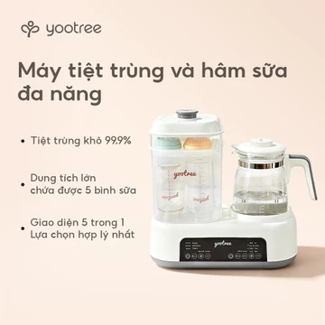 Máy Tiệt Trùng Sấy Khô Và Hâm Sữa Yootree M3 Đa Năng 6 Trong 1 Khử Khuẩn 99% Máy tiệt trùng bình sữa