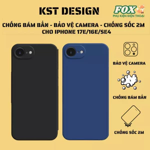 Ốp Silicon Chống Bẩn KST Design Cho iPhone 16E/SE4/17E – thiết kế sang trọng, ôm sát máy