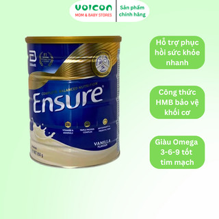 [DATE T10.2027] Sữa Bột Ensure Úc Hương Vani 850g - Dinh Dưỡng Giúp Phục Hồi Sức Khỏe Người Lớn Tuổi