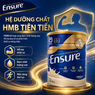 [DATE T10.2027] Sữa Bột Ensure Úc Hương Vani 850g - Dinh Dưỡng Giúp Phục Hồi Sức Khỏe Người Lớn Tuổi