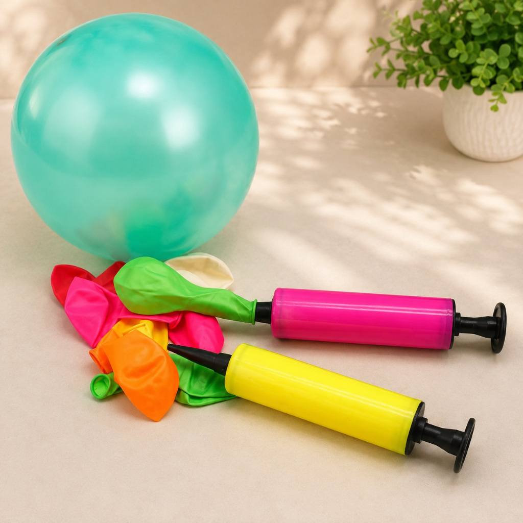 Máy bơm hơi tay mini, ống bơm hơi tay mini, bơm bóng bay, bơm phao bơi tiện dụng giá rẻ (giá 1 cái, màu giao ngẫu nhiên)