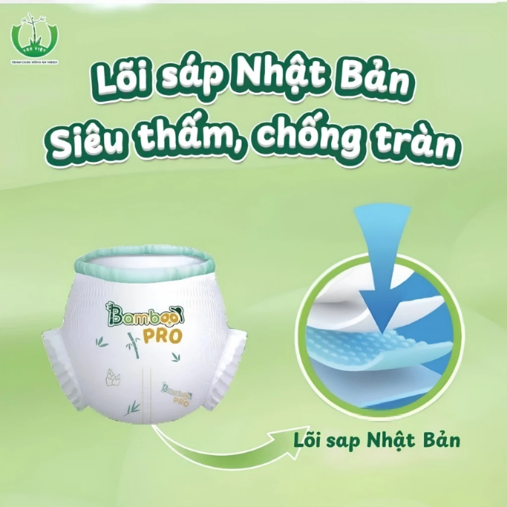 [TẶNG KHĂN ƯỚT] BỈM QUẦN/DÁN BAMBOO PRO Đủ SIZE Siêu Mềm Mỏng, Thấm Hút Tốt, Khô Thoáng Cho Bé