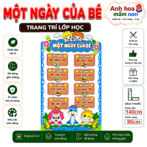Một ngày của bé . trang trí mầm non,Steam mầm non , Tranh góc , góc stream mầm non