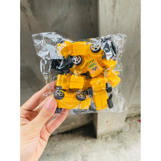 [Combo 3] Set 6 máy xúc, set biển báo 10 chi tiết, xe công nhân lái máy xúc trang trí bánh sinh nhật bánh kem