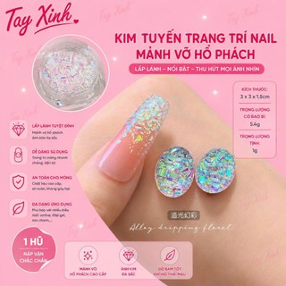 Hộp Kim Tuyến Trang Trí Móng Cực Quang Cao Cấp | Kim Tuyến Nail Lấp Lánh Hiệu Ứng Aurora 3D Dùng Đắp Gel, Resin, UV - Ta