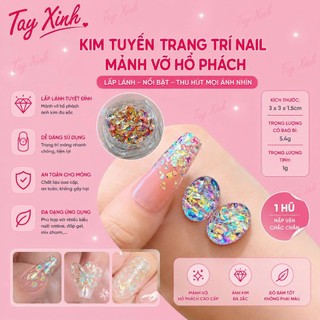 Hộp Kim Tuyến Trang Trí Móng Cực Quang Cao Cấp | Kim Tuyến Nail Lấp Lánh Hiệu Ứng Aurora 3D Dùng Đắp Gel, Resin, UV - Ta
