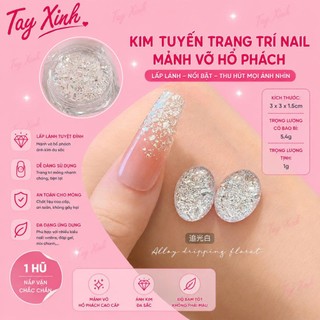 Hộp Kim Tuyến Trang Trí Móng Cực Quang Cao Cấp | Kim Tuyến Nail Lấp Lánh Hiệu Ứng Aurora 3D Dùng Đắp Gel, Resin, UV - Ta