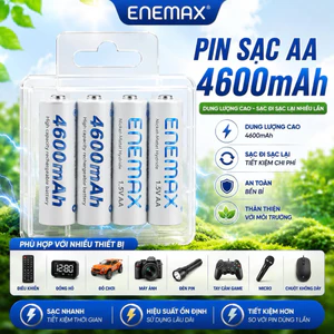Pin Sạc ENEMAX AA/AAA Chính Hãng 1.5V 4600mAh/2600mAh Pin Sạc Ni-MH Dùng Cho Micro Máy Ảnh Chuột Đồ Chơi Điều Khiển