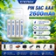Pin Sạc ENEMAX AA/AAA Chính Hãng 1.5V 4600mAh/2600mAh Pin Sạc Ni-MH Dùng Cho Micro Máy Ảnh Chuột Đồ Chơi Điều Khiển