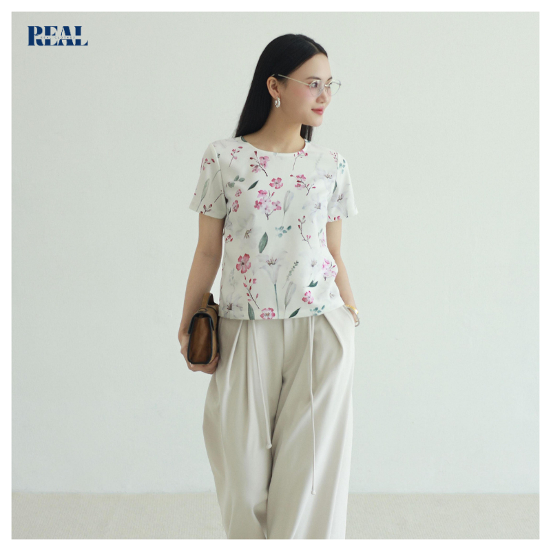Áo croptop dáng suông cơ bản REAL CLOTHES (tổng hợp màu), ít nhăn, thoải mái