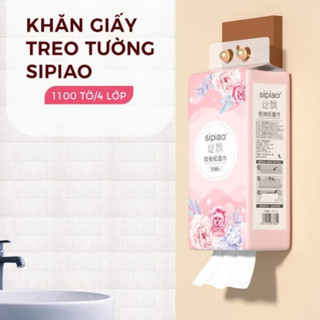 Thùng 10 Bịch Giấy Ăn Rút Treo Tường Sipiao Hoa Hồng 1000 Tờ Tiện Lợi TIDY SHOP