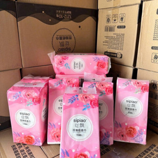 Thùng 10 Bịch Giấy Ăn Rút Treo Tường Sipiao Hoa Hồng 1000 Tờ Tiện Lợi TIDY SHOP