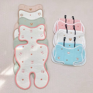 Đệm lót xe đẩy Hàn Quốc hoạ thiết gấu thỏ