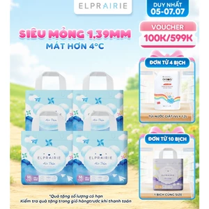 Combo 4 Tã/Bỉm Quần ELPRAIRIE Air Thin Hàn Quốc Siêu Mỏng, Mềm Mại Chống Hăm Đủ Size