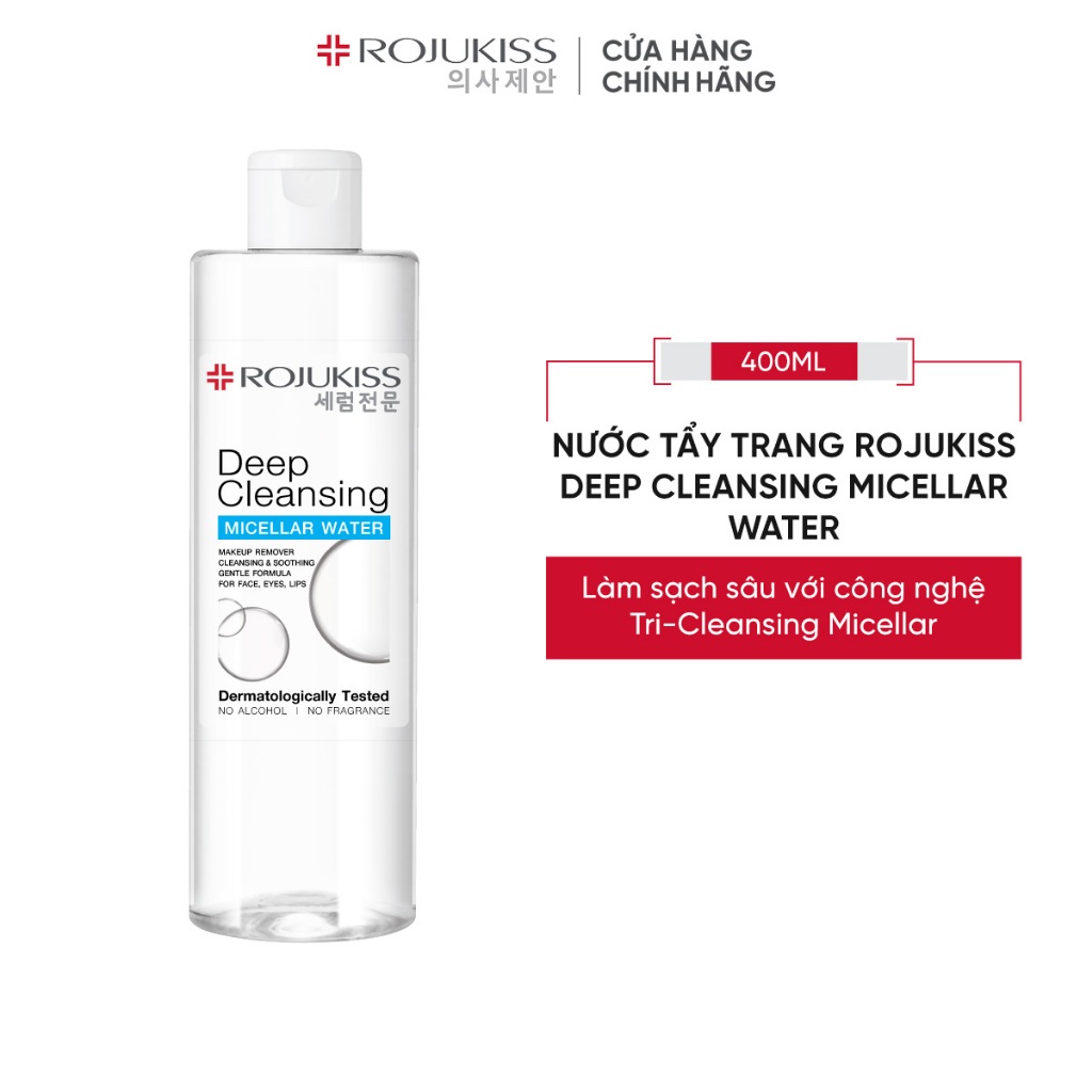Rojukiss Nước Tẩy Trang Làm Sạch Sâu Deep Cleansing Micellar Water 400ml