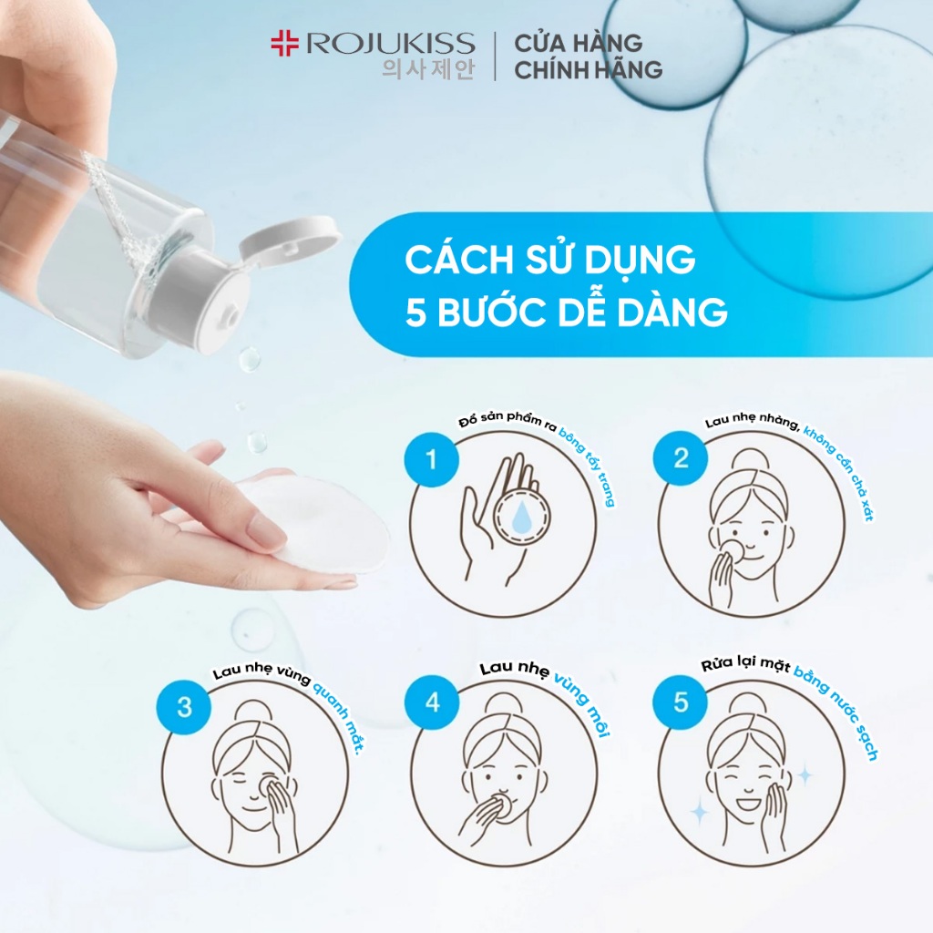 Rojukiss Nước Tẩy Trang Làm Sạch Sâu Deep Cleansing Micellar Water 400ml