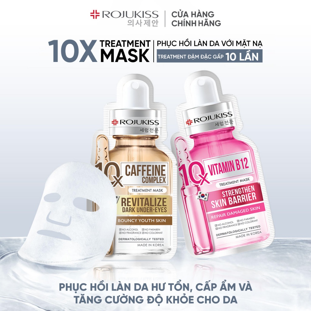 [Combo 4] Rojukiss Mặt Nạ Dưỡng Da 10X Treatment Mask 24ml x4