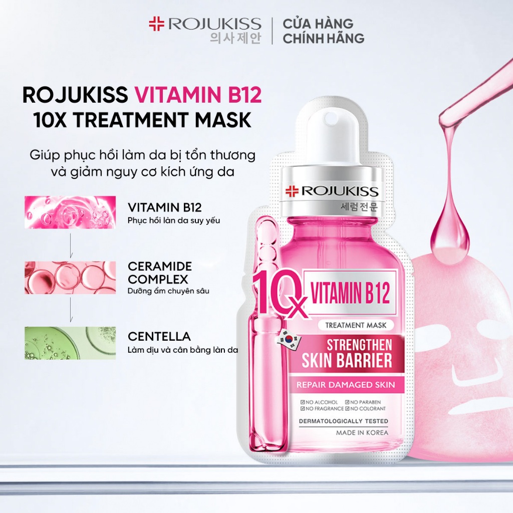 [Combo 4] Rojukiss Mặt Nạ Dưỡng Da 10X Treatment Mask 24ml x4
