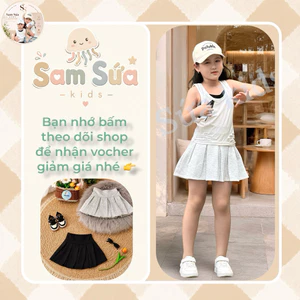 {HÀNG SẴN} 💖 CHÂN VÁY XẾP LY BÉ GÁI – Nỉ Mềm, Cạp Cao Tôn Dáng, Phong Cách Hàn Quốc Xinh Xắn | Sam Sứa Kids